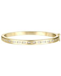 Rachel Glauber - 14k Plated Cz Bangle Bracelet - Lyst