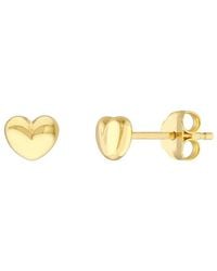 HAWLEY ST - 14K Heart Earrings - Lyst