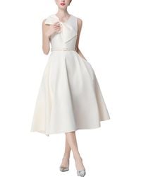GABRIELA RICH - Solid Midi Dress - Lyst