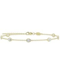 Lab Grown Diamonds - 14K 1.00 Ct. Tw. Lab-Grown Diamond Station Bracelet - Lyst