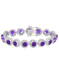 Gemstones - 11.48 Ct. Tw. Amethyst Tennis Bracelet - Lyst