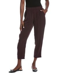Eileen Fisher - Petite High Waisted Silk Tap Ankle Pant - Lyst