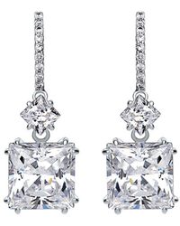 Genevive Jewelry - Silver Cz Earrings - Lyst