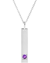 MaxColor - 14K 0.08 Ct. Tw. Amethyst Pendant Necklace - Lyst