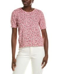 1.STATE - Floral Print Crewneck Top - Lyst