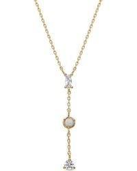 Eye Candy LA - Opal Aya Dainty Drop Pendant Necklace - Lyst