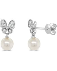 Sabrina Designs - 14K 2.62 Ct. Tw. Diamond & Pearl Pearl Dangle Earring - Lyst