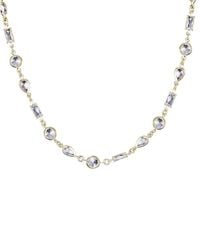 Adornia - 14K Plated Crystal Mixed Shape Crystal Necklace - Lyst