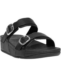 Fitflop - Lulu Adjustable Leather Slide - Lyst