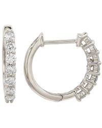 Suzy Levian - 14k 1.40 Ct. Tw. Diamond Huggie Earrings - Lyst