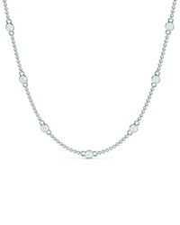 Lab Grown Diamonds - 14K 1.50 Ct. Tw. Lab-Grown Diamond Station Necklace - Lyst