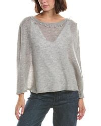 Portolano - Crystals Wool & Cashmere-Blend Poncho - Lyst