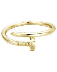 Adornia - 14K Plated Nail Ring - Lyst