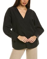 Vince - Shaped Collar Linen-blend Popover - Lyst