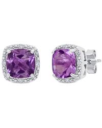 MaxColor - 2.80 Ct. Tw. Amethyst Stud Earrings - Lyst