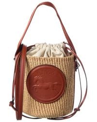 Chloé - Horse Medal Paper & Leather Bucket Bag - Lyst