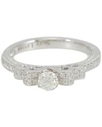 Suzy Levian - Certified 18K 0.51 Ct. Tw. Diamond Halo Ring - Lyst