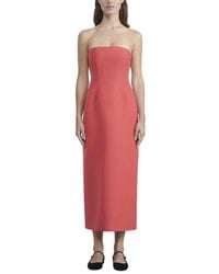 Lafayette 148 New York - Fitted Strapless Wool & Silk-blend Corset Dress - Lyst