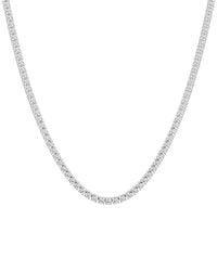 Lab Grown Diamonds - 14K 15.25 Ct. Tw. Lab-Grown Diamond Tennis Necklace - Lyst