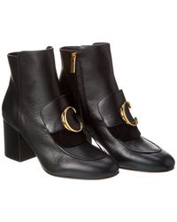 Chloé - C Laurena Leather Bootie (authentic Pre-owned) - Lyst