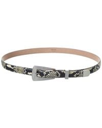 KHAITE - Lucca Snake-Embossed Leather Belt - Lyst
