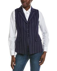 Jones New York - Peak Lapel Linen-Blend Vest - Lyst