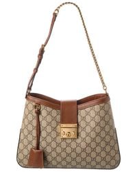Gucci - Padlock Medium Gg Supreme Canvas & Leather Shoulder Bag - Lyst