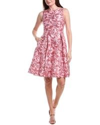 Adrianna Papell - Floral Jacquard Mini Dress - Lyst