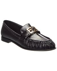 Fendi - Baguette Leather Loafer - Lyst