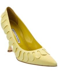 Manolo Blahnik - Tamak 90 Suede Pump - Lyst