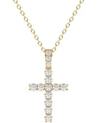 Lab Grown Diamonds - 14K 1.50 Ct. Tw. Lab-Grown Diamond Necklace - Lyst
