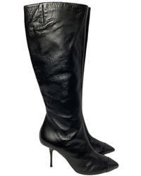 Giuseppe Zanotti - Leather Zipped Heeled Knee-high Boot (authentic Pre- Loved) - Lyst