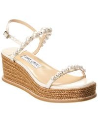 Jimmy Choo - Amatuus 60 Leather Wedge Sandal - Lyst