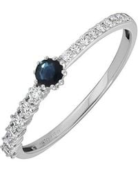 Bony Levy - 18K 0.25 Ct. Tw. Diamond & Sapphire Ring - Lyst