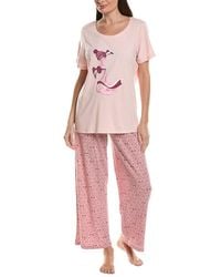 Hue - 2Pc Embellished Pajama Set - Lyst