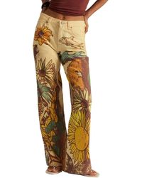 Free People - Printed Straight Leg Jean - Lyst