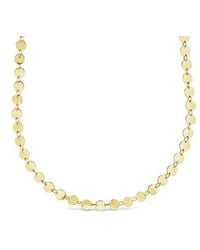 Sterling Forever - 14k Plated Disc Necklace - Lyst