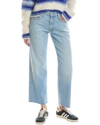Mother - Mid-Rise Rambler Zip Ankle Fray Few And Far Between Jean - Lyst