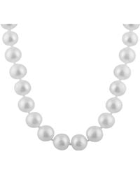 Splendid Freshwater Pearls 14k Yellow Gold 8-8.5mm Freshwater Pearl Necklace - Metallic