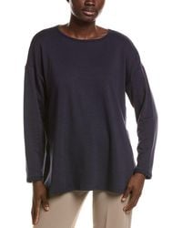 Eileen Fisher - Round Neck Long Box Top - Lyst