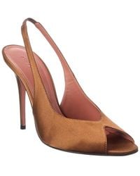 AMINA MUADDI - Kristina Satin Slingback Sandal - Lyst