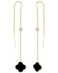 Gabi Rielle - 14k Over Silver Cz Threader Earrings - Lyst