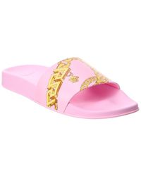 versace chain rubber pool slides