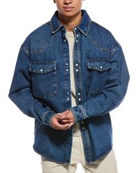 Palm Angels - Lw Monogram Denim Shirt - Lyst