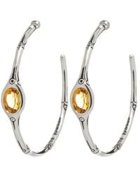 John Hardy - Bamboo Silver Citrine Earrings - Lyst