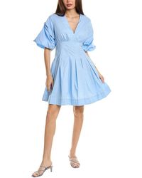 Beulah London - Puff Sleeve A-line Dress - Lyst