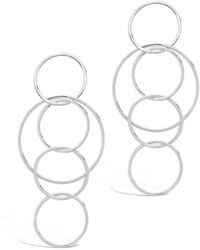 Sterling Forever - Rhodium Plated Linked Hoop Dangle Earrings - Lyst