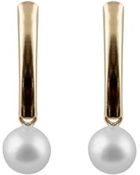 Splendid - 14k 5.5-6mm Freshwater Pearl Drop Earrings - Lyst
