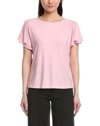 Anne Klein - Cascade Flutter Sleeve Top - Lyst
