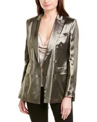 Max Mara Silk-blend Jacket - Metallic